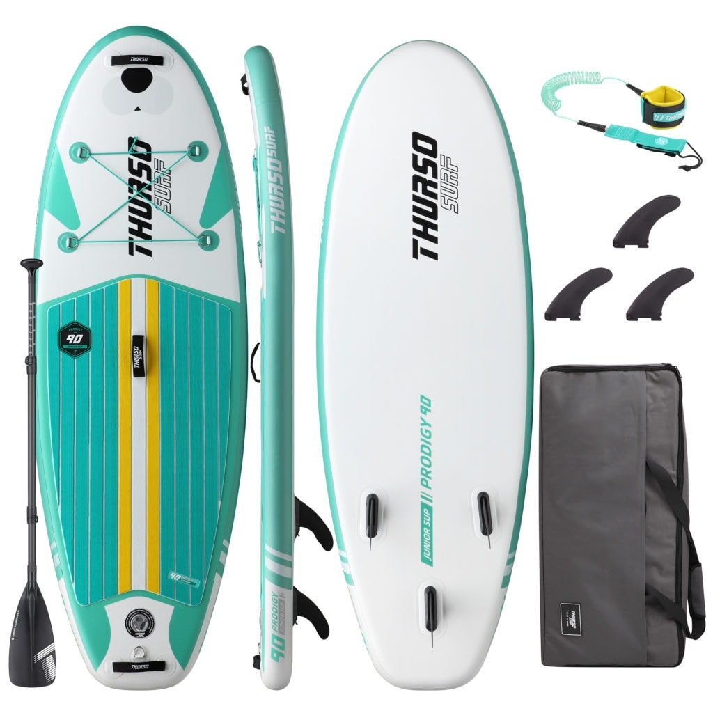 Thurso Prodigy Junior — emerald teal kids paddle board accessory package