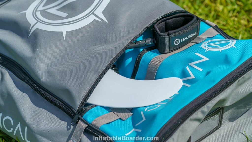 Top pocket of the Nautical bag is large enough to carry the accessories and fins.