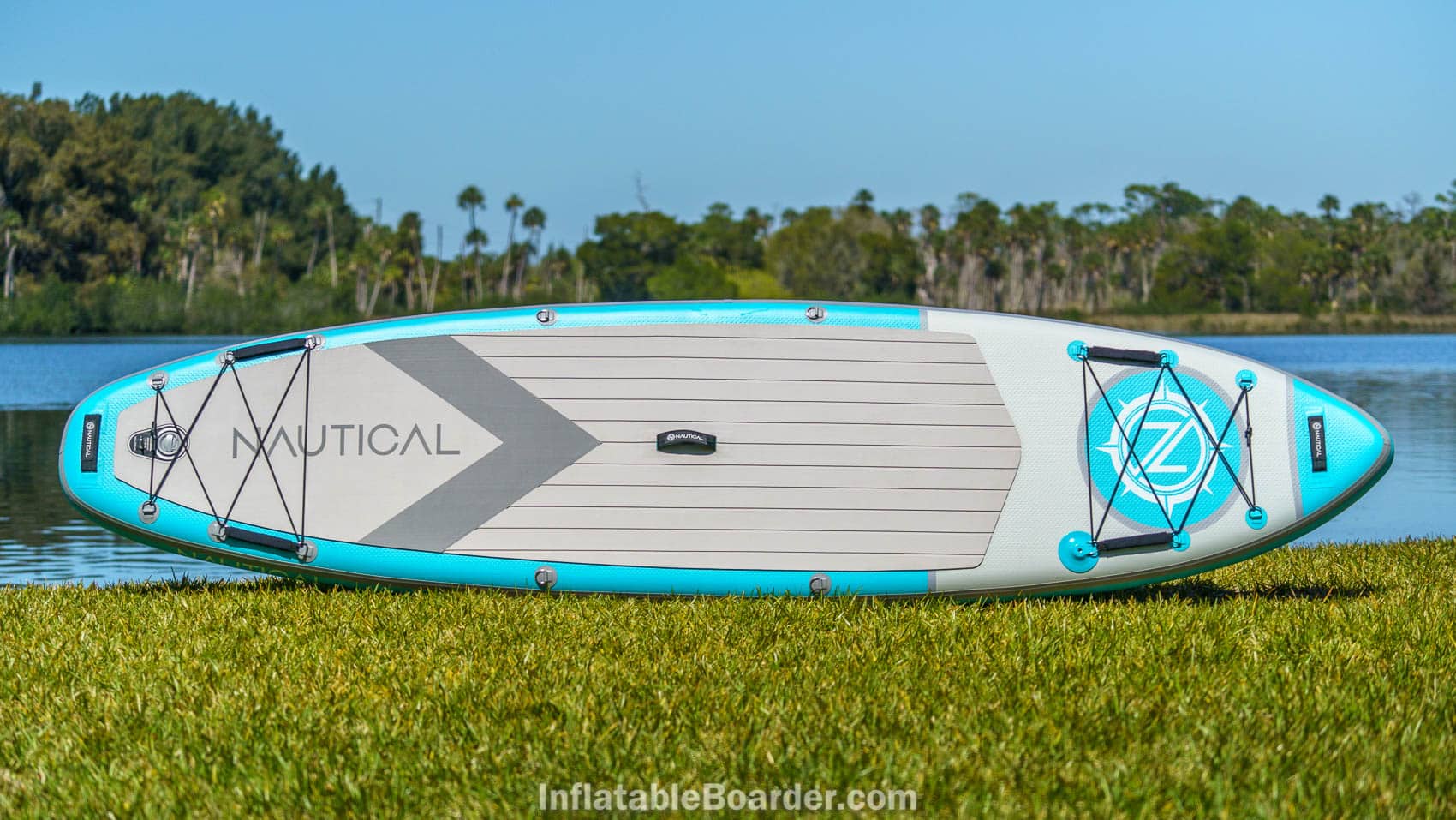 Top overview of the 2021 Nautical 11'6" in teal color option.