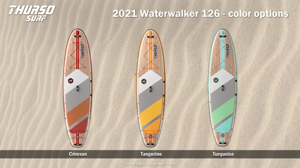 2021 Thurso Waterwalker 126 paddle board color options compared