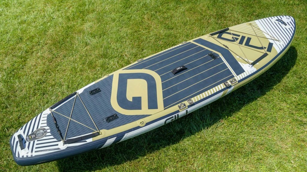 Top overview of the sand colored GILI Meno 11'6.