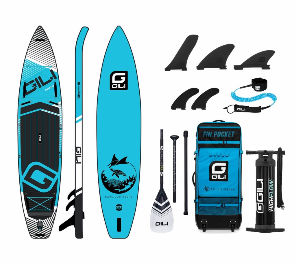 GILI Meno 12'6" touring paddle board accessories package