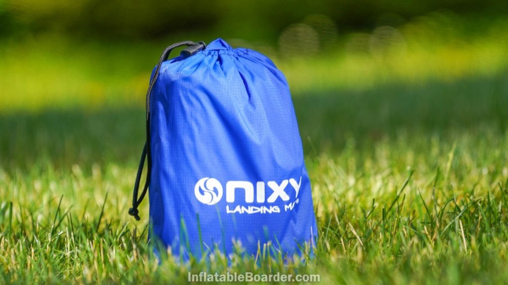 NIXY SUP Landing Mat in compact bag.